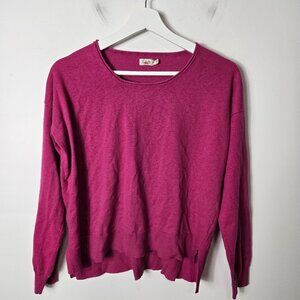 Faherty Size S Fuschia Cotton Linen - Golden Hour Sweater